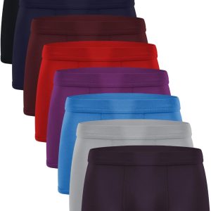 Men's Underwear Soft Bamboo Viscose Boxer Briefs Stretch Trunks Pack